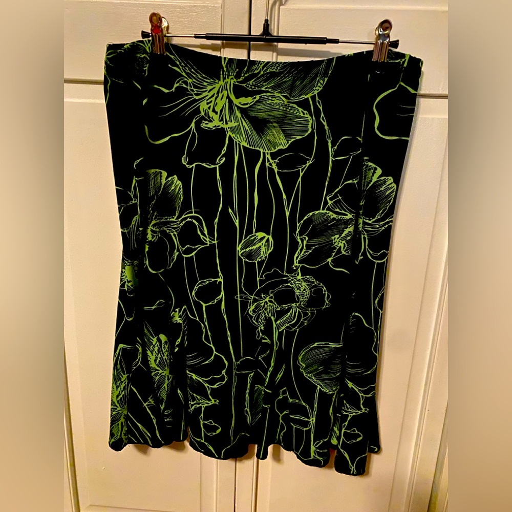 Floral Green Skirt